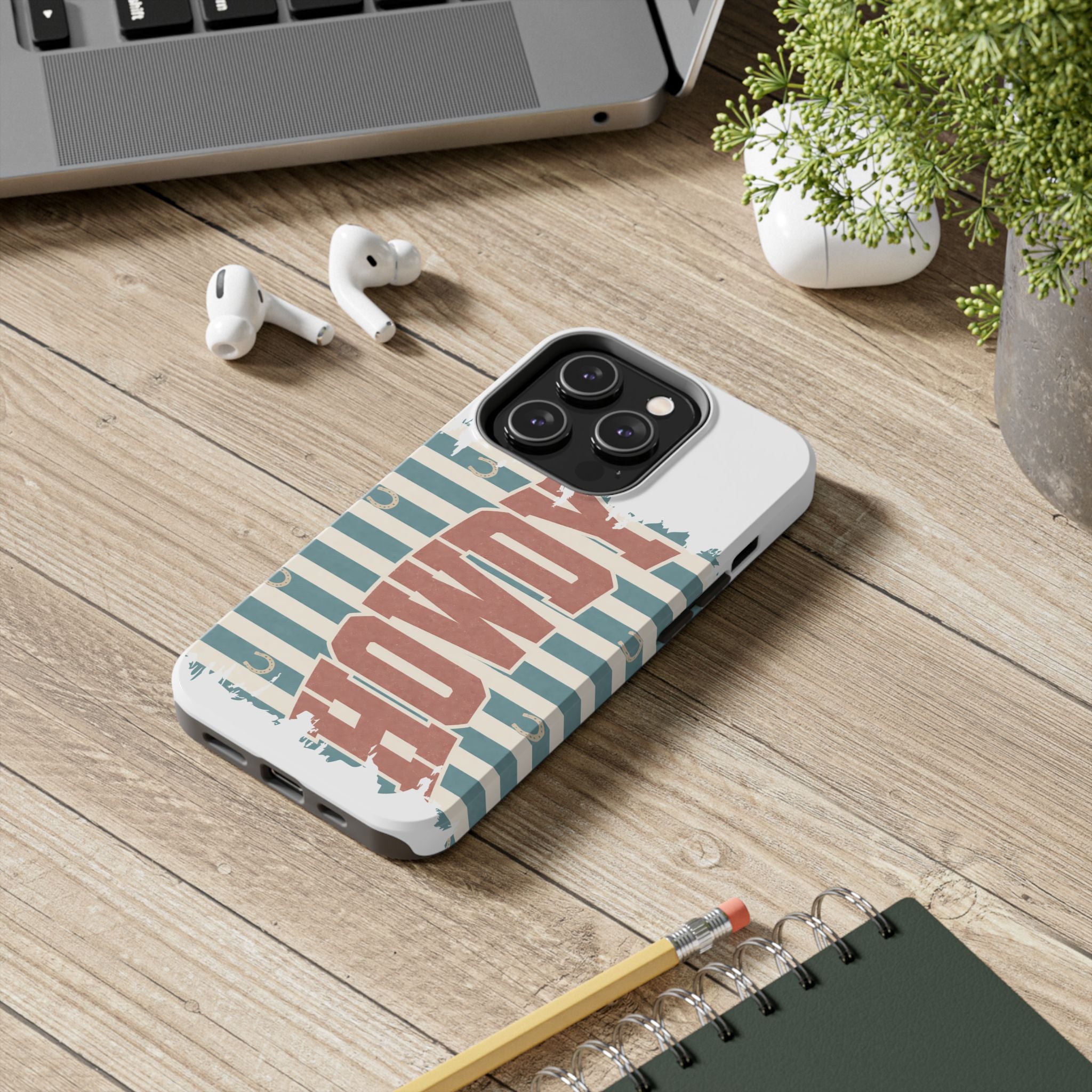 Vintage 'LOVE' Striped Tough Phone Case
