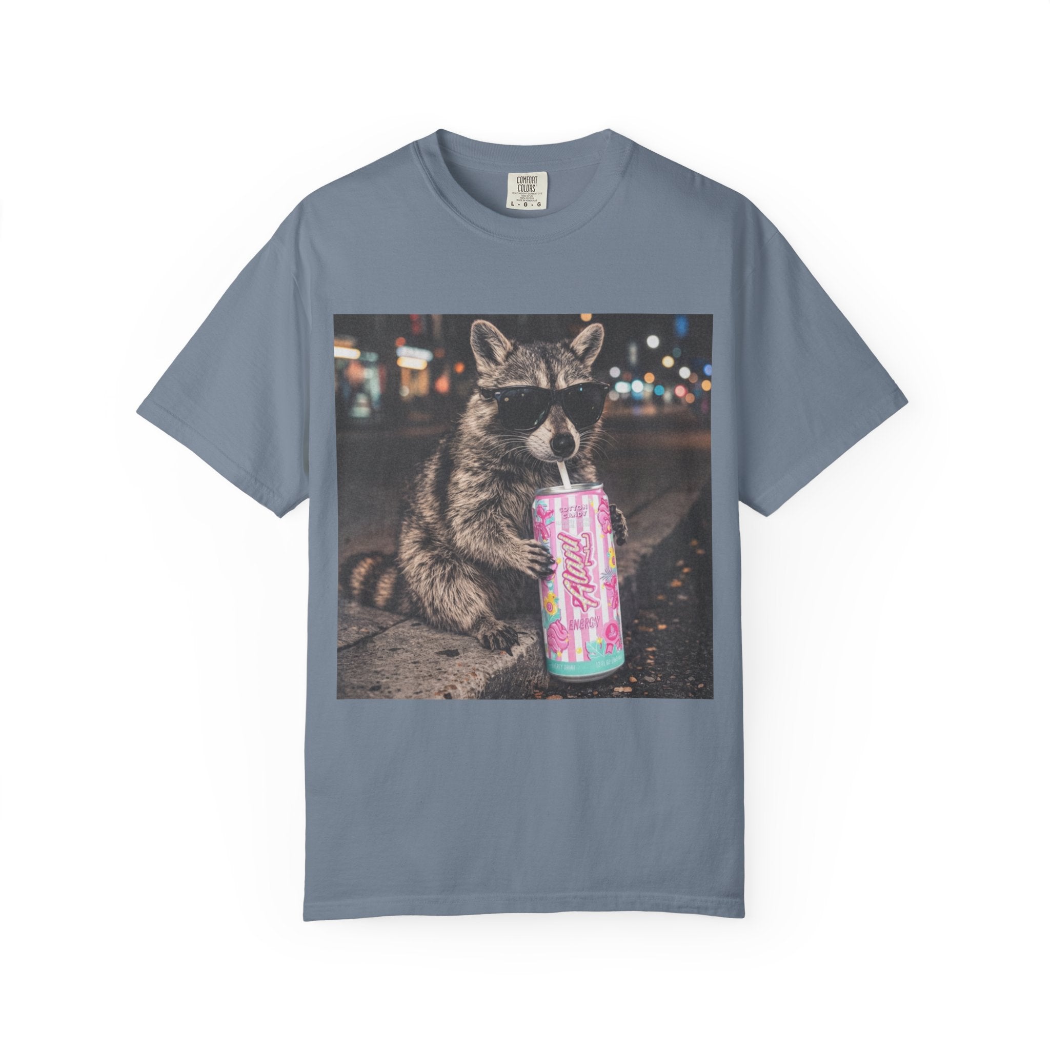 Raccoon Drinking Slushie T-Shirt