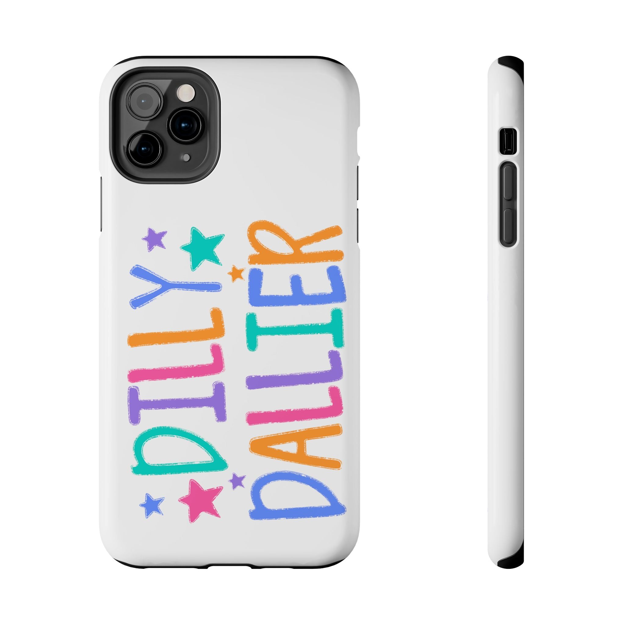 Dilly Dallier Colorful Tough Phone Case — Fun Pastel Stars Protective Cover