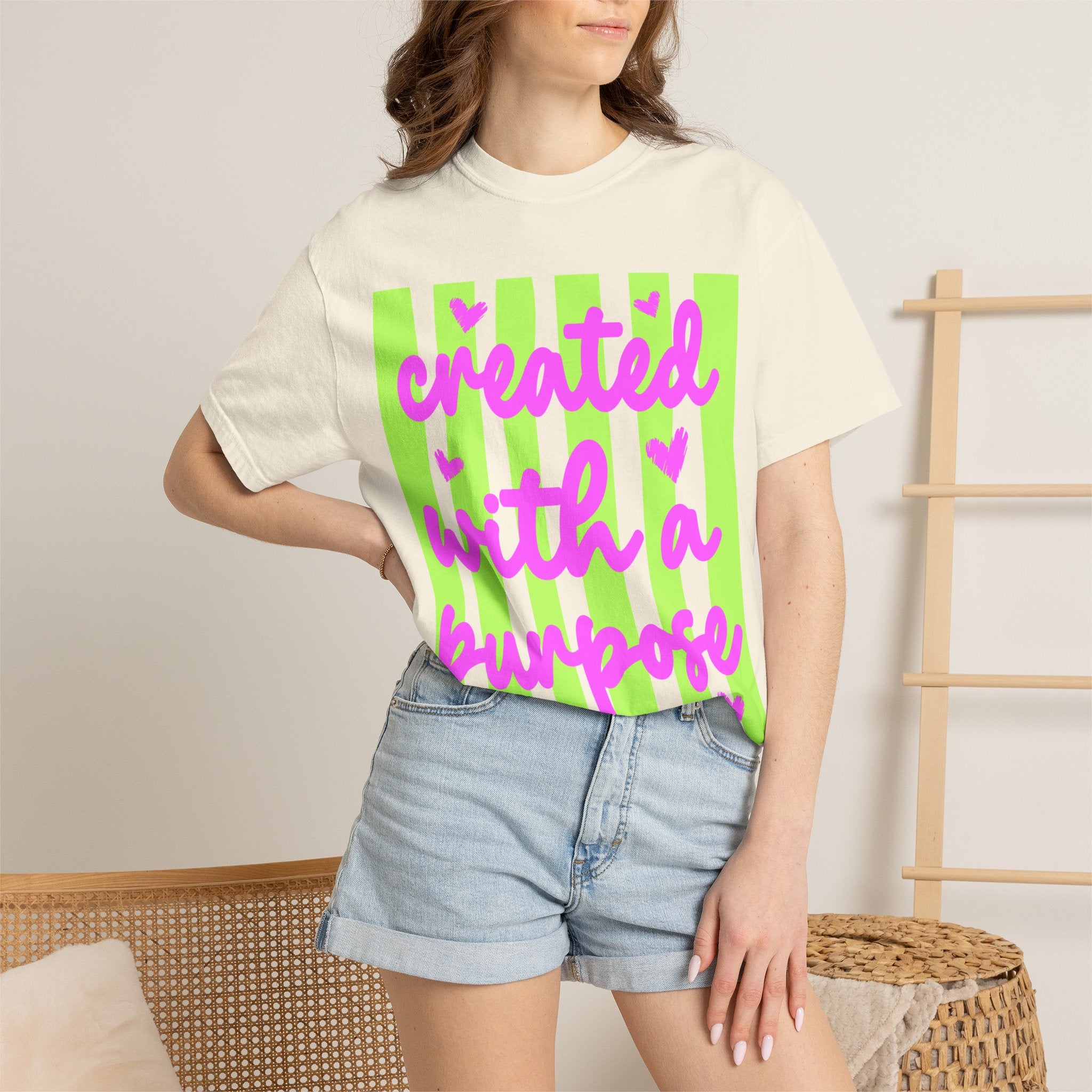 Created With a Purpose T-Shirt — Inspirational Graphic Tee
