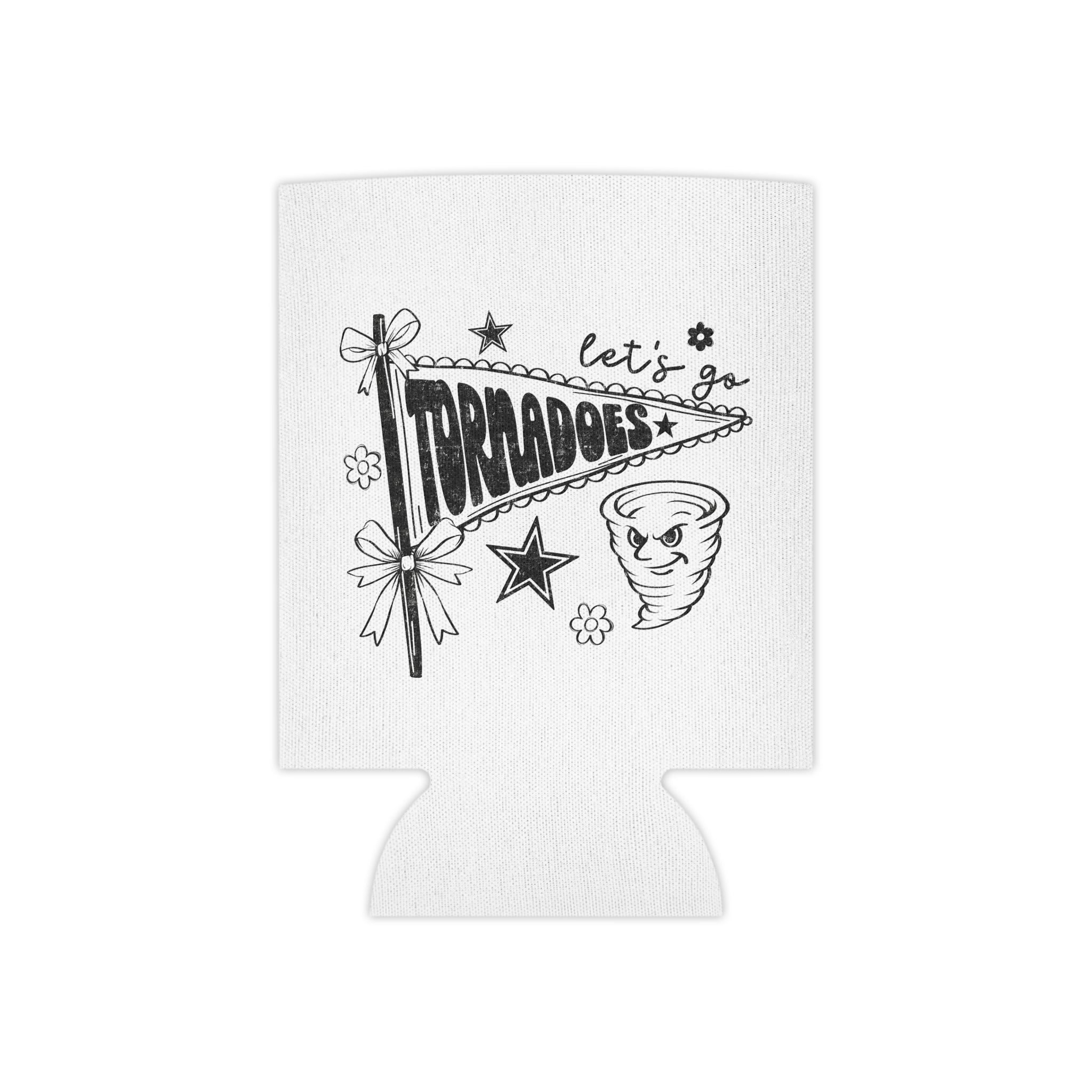 Let’s Go Tornadoes Can Cooler – Retro Pennant Beverage Koozie