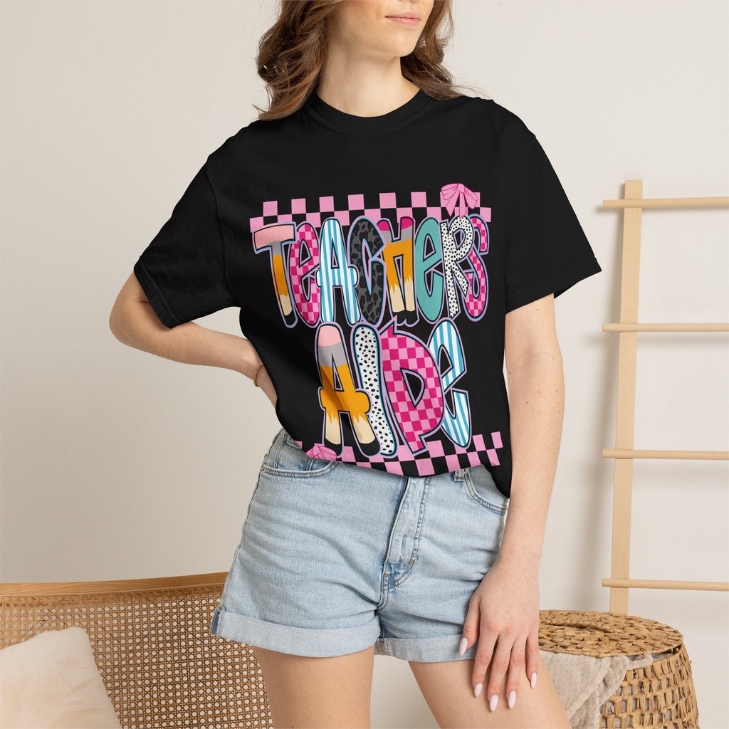 Teacher's Aide T-Shirt — Colorful Playful School Staff Gift