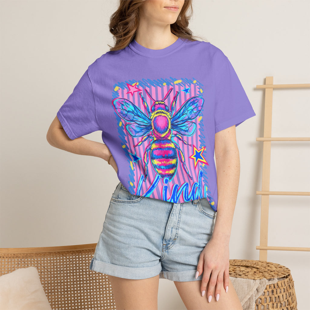 Kind Bee T-Shirt — Colorful Psychedelic Bee Graphic Tee
