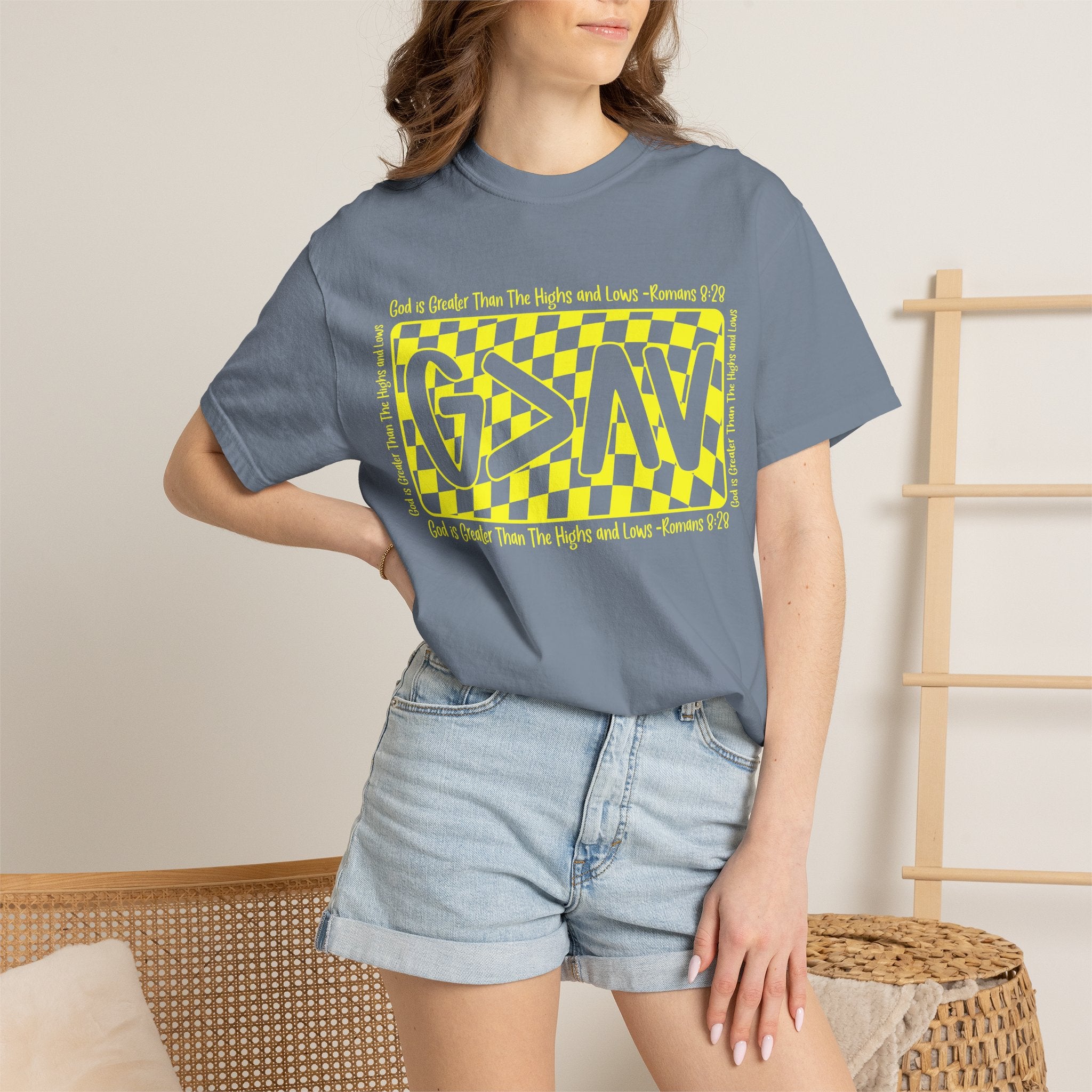 God Is Greater Than The Highs and Lows T-Shirt — Christian Faith Graphic Tee