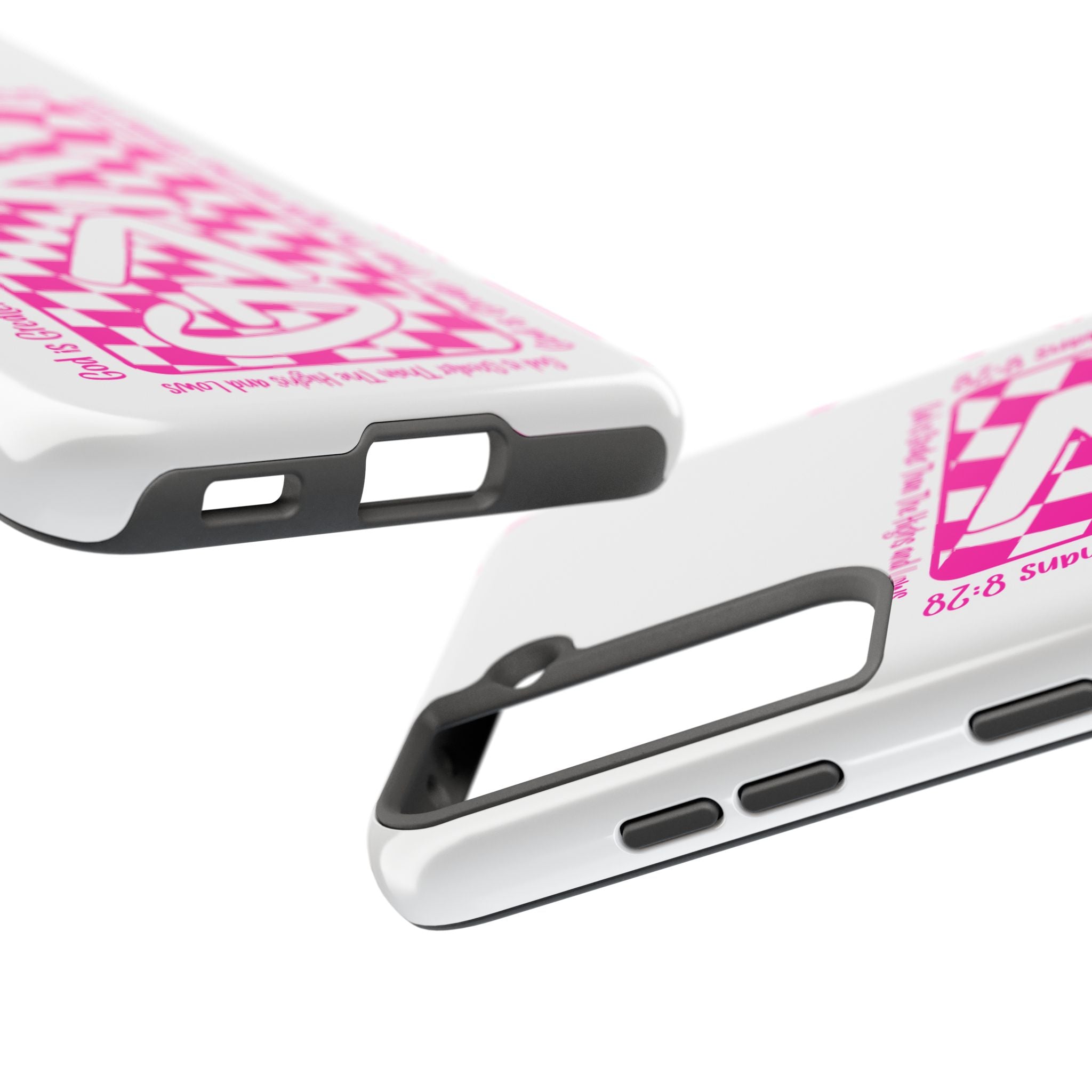 Pink Checker 'GAY' Tough Phone Case — Bold Pride Protective Cover