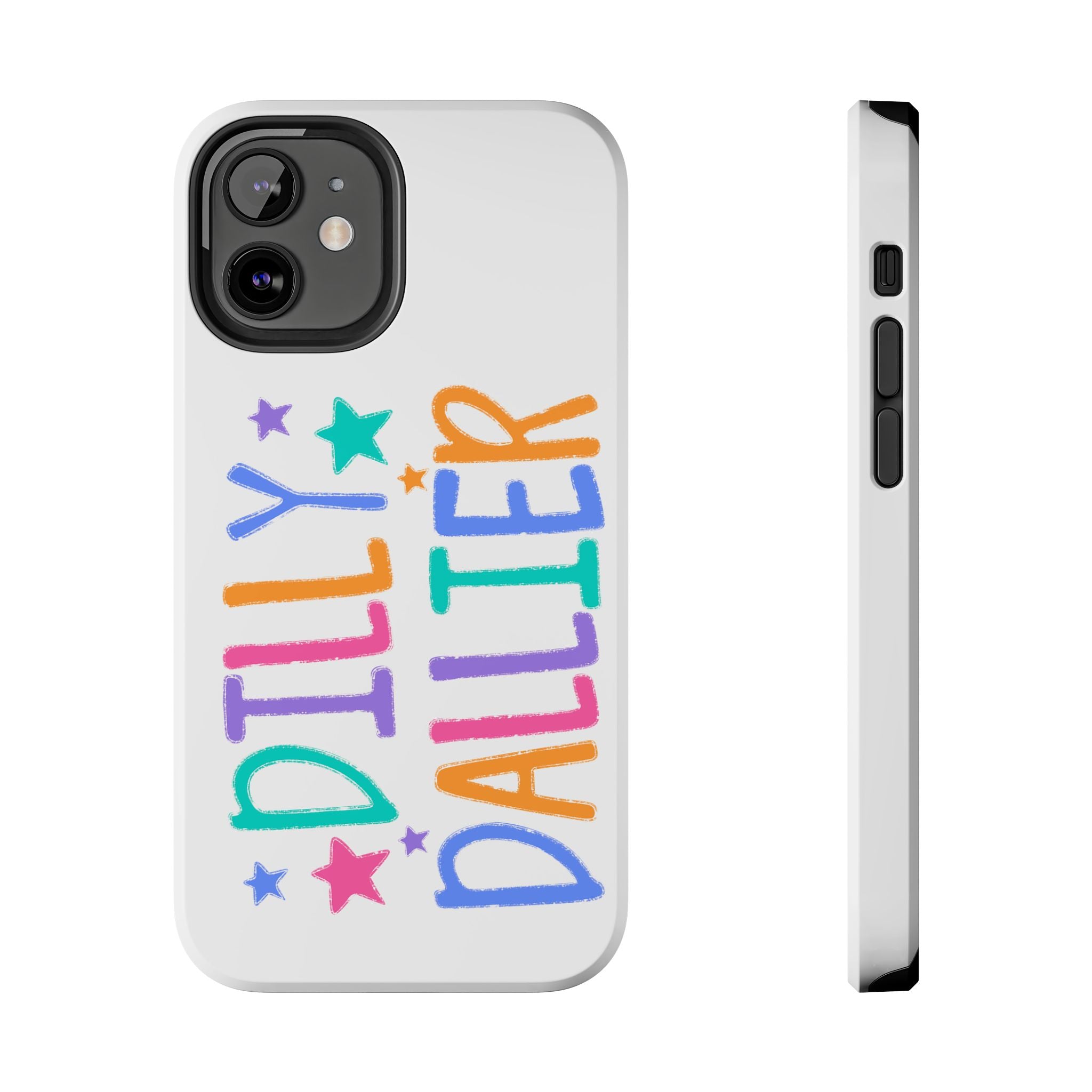 Dilly Dallier Colorful Tough Phone Case — Fun Pastel Stars Protective Cover