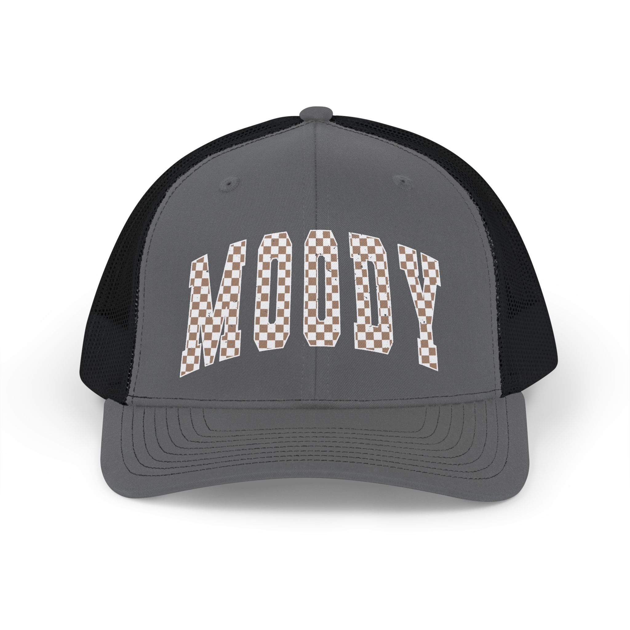 Moody Checkered Snapback Trucker Cap