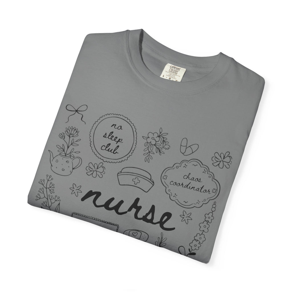 Nurse Doodles T-Shirt — Handwritten Medical Gifts for Nurses