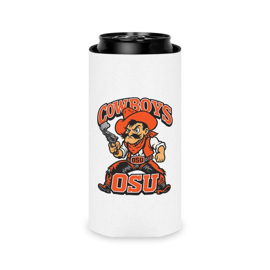 Cowboys OSU Can Cooler – Team Logo Beverage Koozie