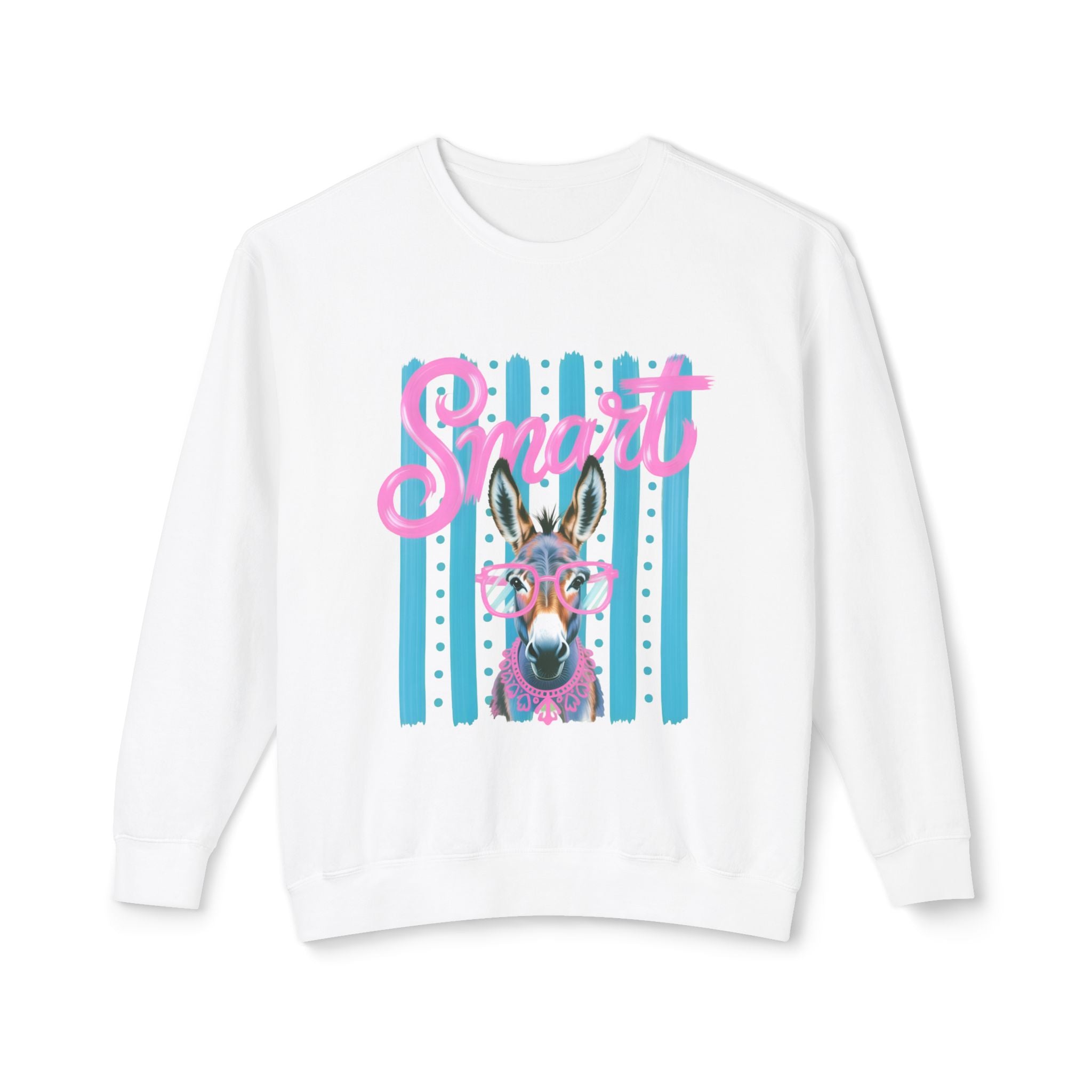 Donkey Sweet Crewneck Sweatshirt — 'Sweet' Colorful Donkey Graphic