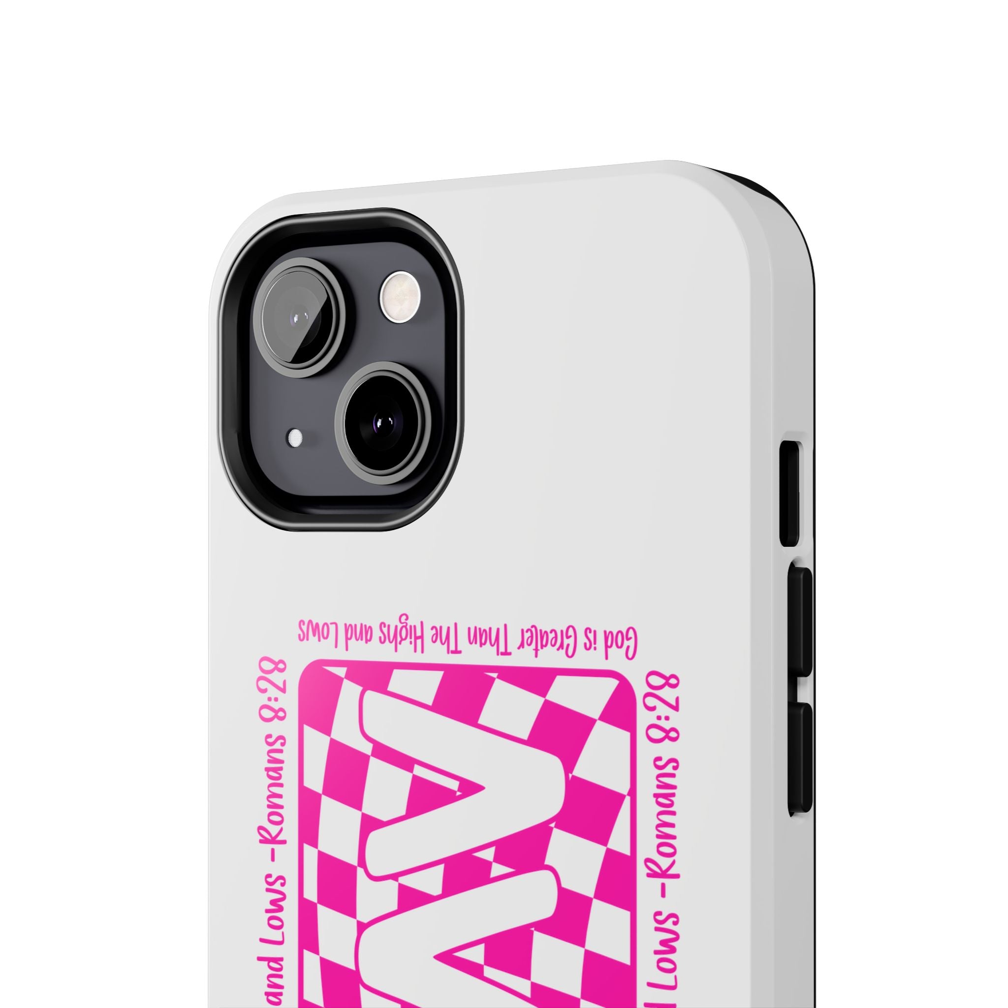 Pink Checker 'GAY' Tough Phone Case — Bold Pride Protective Cover