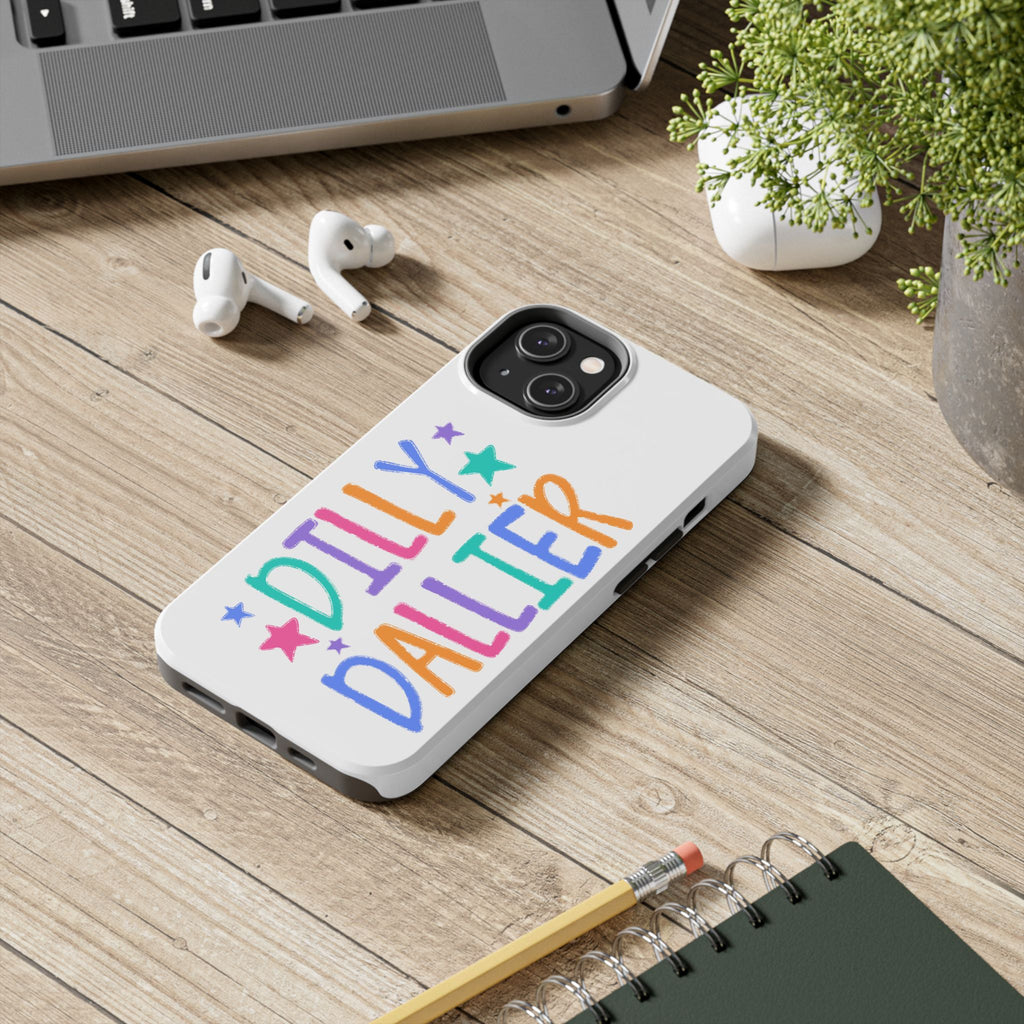 Dilly Dallier Colorful Tough Phone Case — Fun Pastel Stars Protective Cover