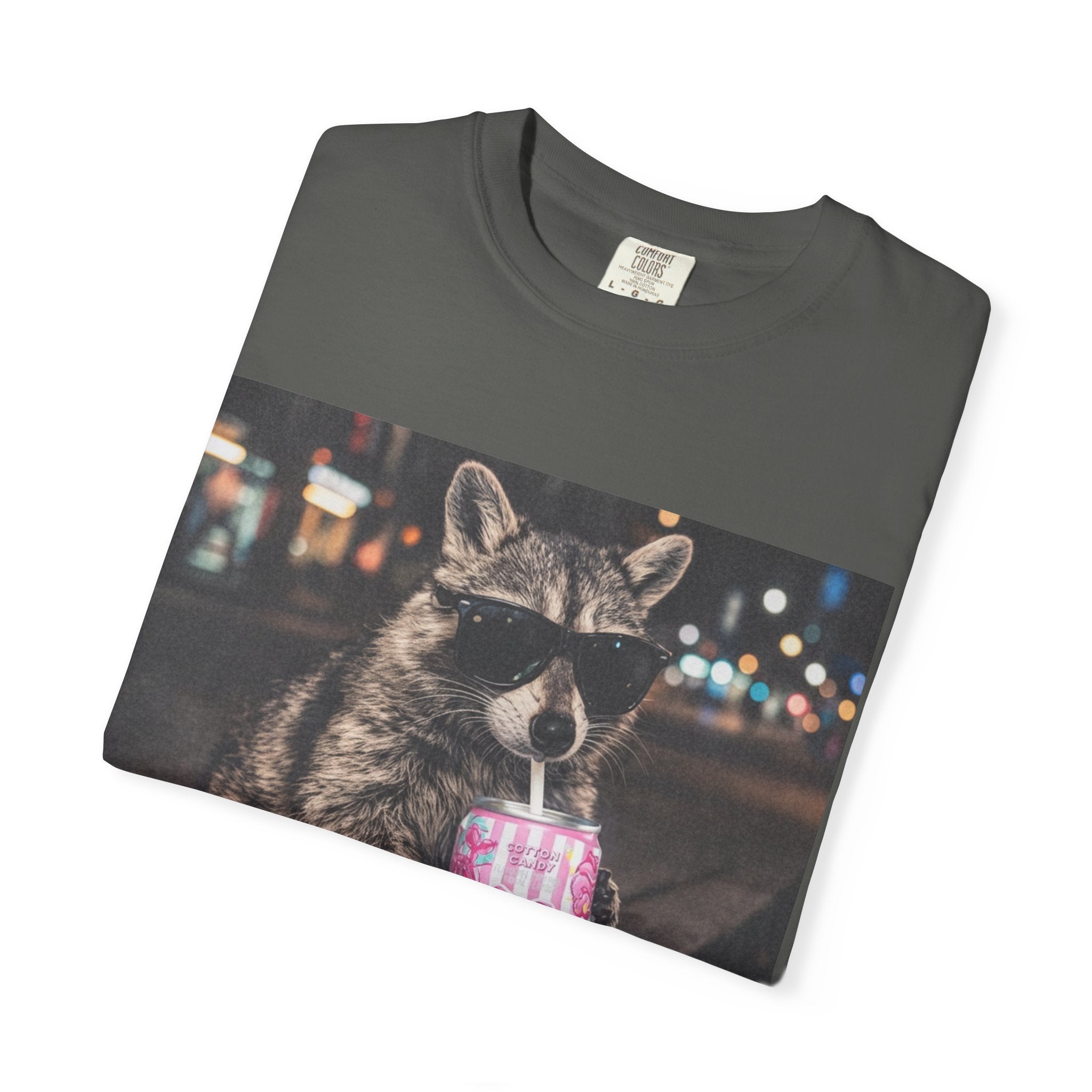 Raccoon Drinking Slushie T-Shirt