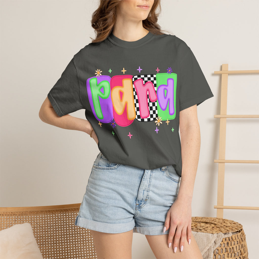 Paisley Retro Bubble Text T‑Shirt — Colorful 'pana' Graphic Tee