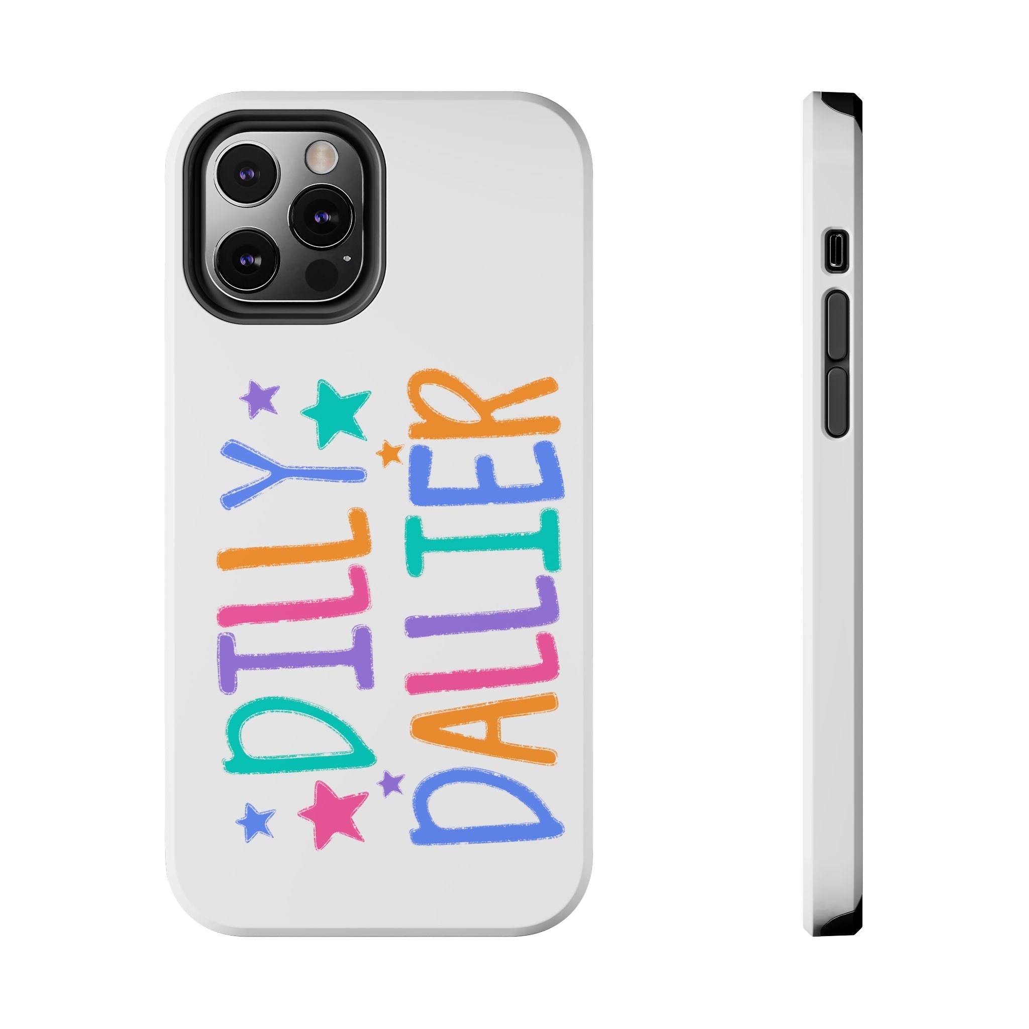 Dilly Dallier Colorful Tough Phone Case — Fun Pastel Stars Protective Cover
