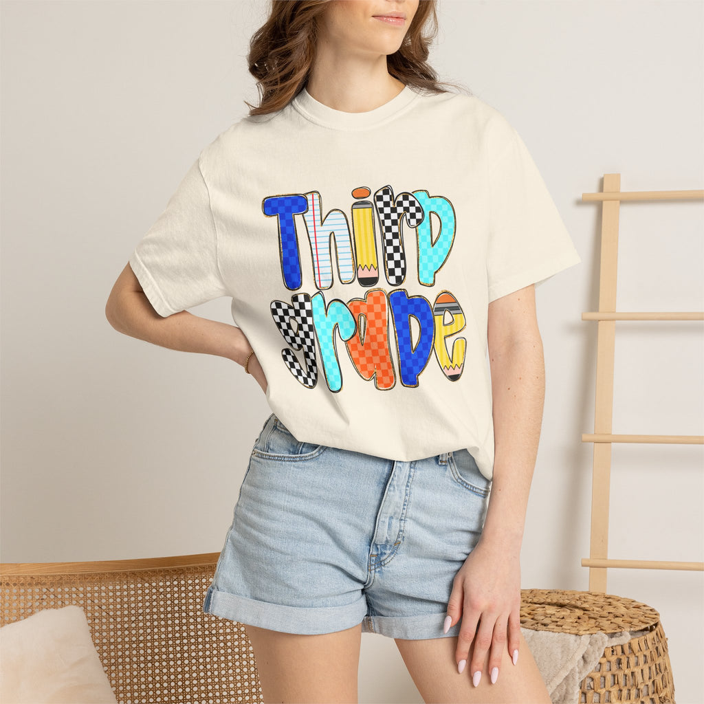 Third Grade T-Shirt — Colorful Retro School Pride Tee