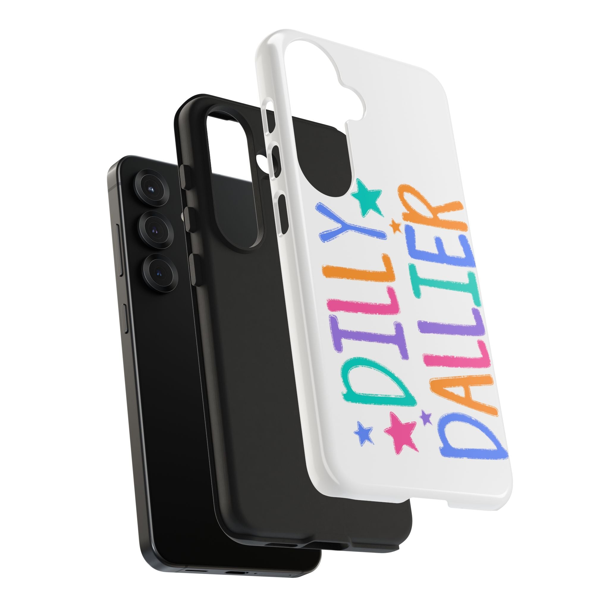 Dilly Dallier Colorful Tough Phone Case — Fun Pastel Stars Protective Cover