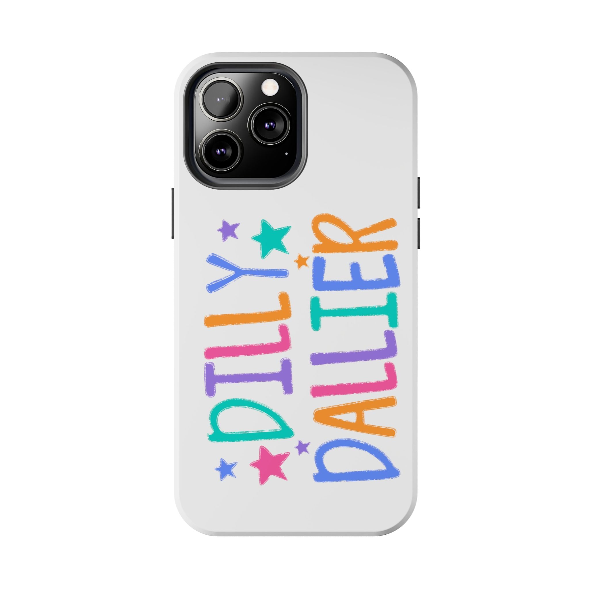 Dilly Dallier Colorful Tough Phone Case — Fun Pastel Stars Protective Cover