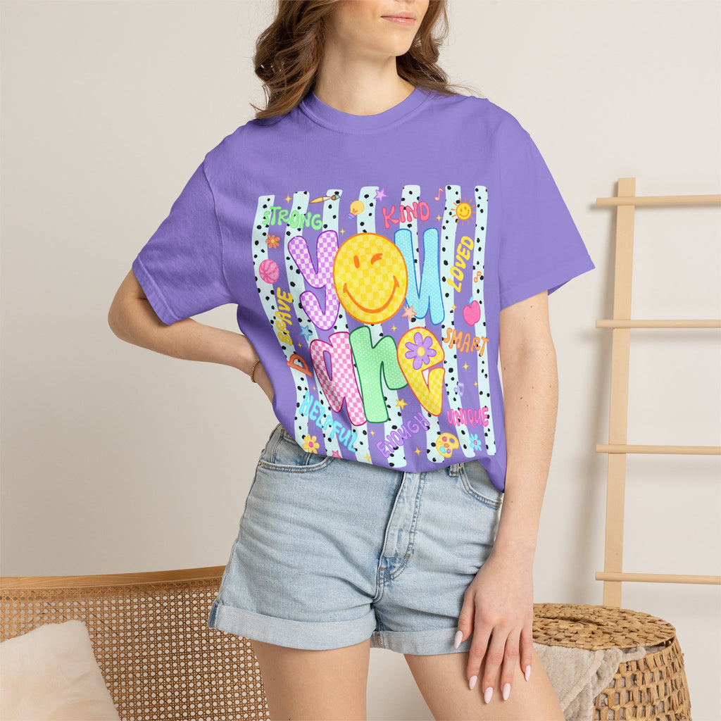 You Are Amazing T-Shirt — Positive Vibes Graphic Tee with Smiley & Kindness Doodle