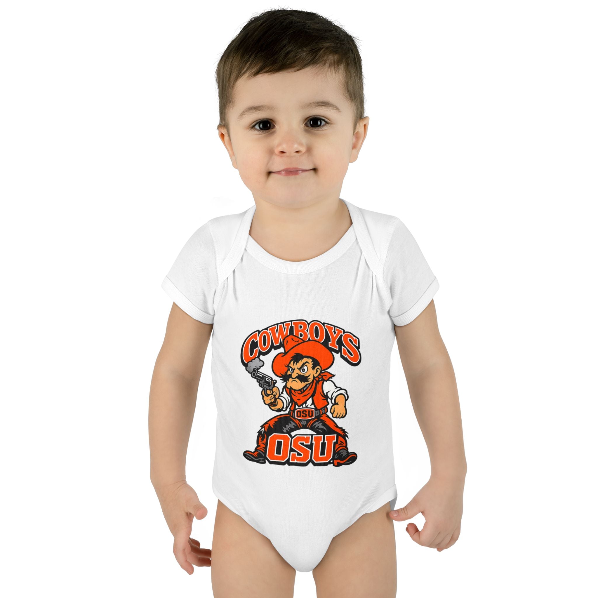 OSU Cowboys Infant Bodysuit – Baby Cowboy Mascot Onesie