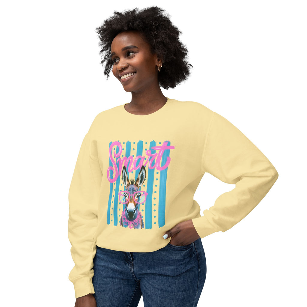 Donkey Sweet Crewneck Sweatshirt — 'Sweet' Colorful Donkey Graphic