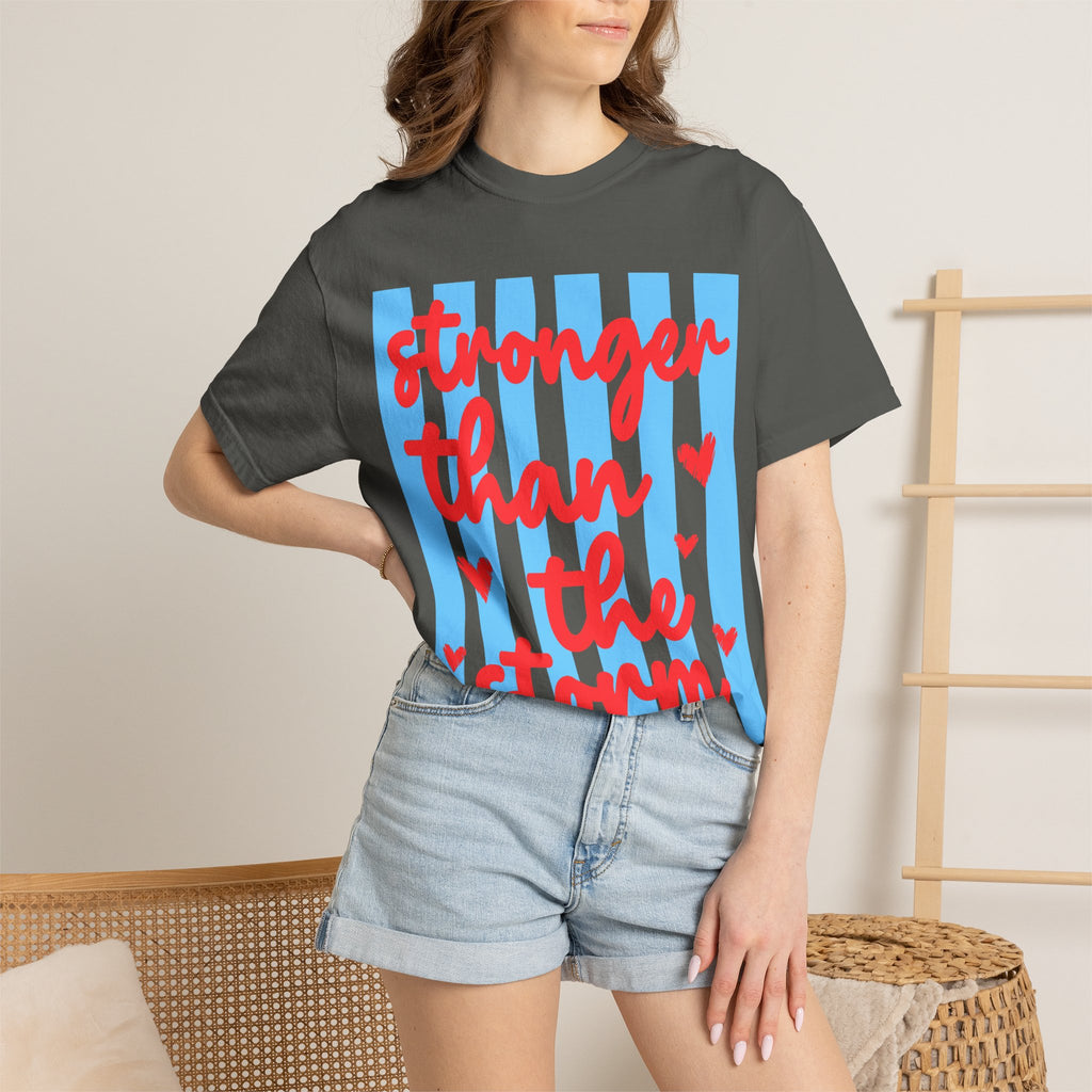 Stronger Than the Storm T-Shirt — Inspirational Heart Graphic Tee