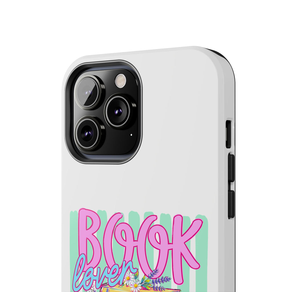 Book Lover Tough Phone Case — Colorful Stack of Books Floral Design