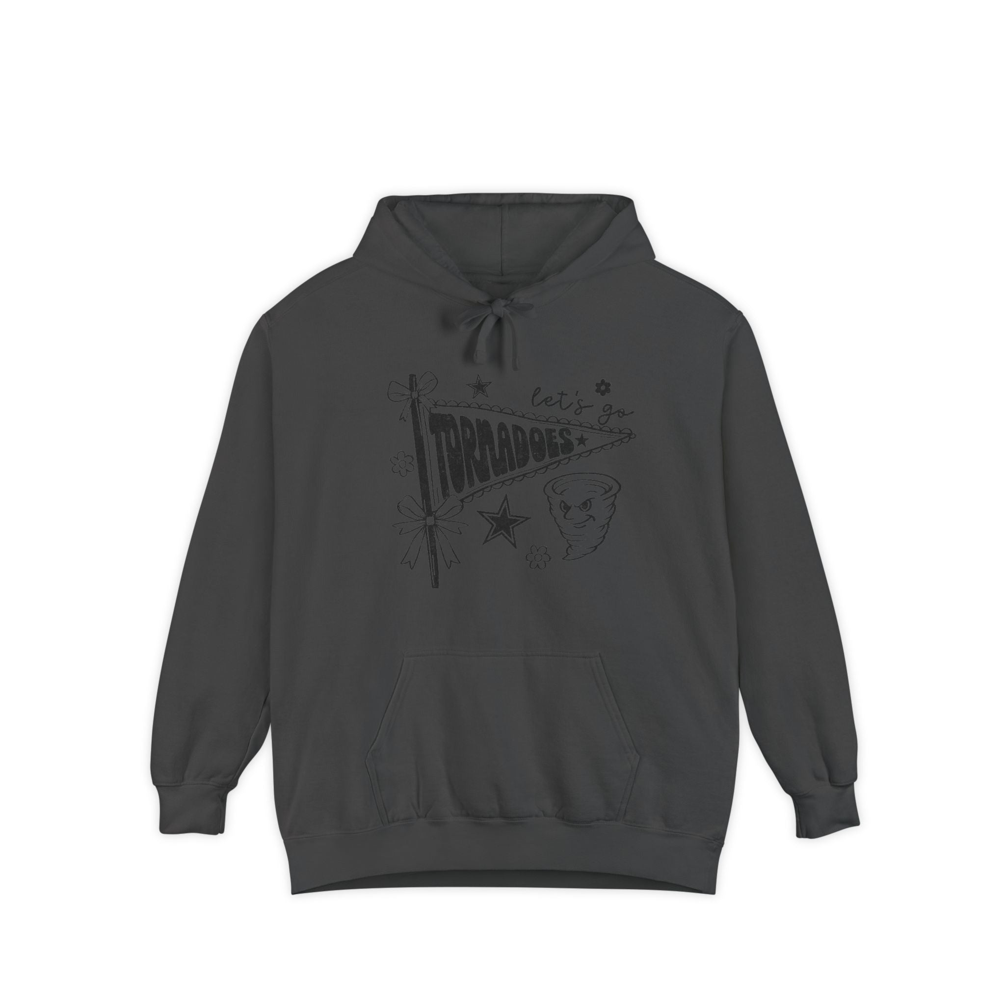 Tornadoes Graphic Hoodie — Retro Pennant Design with 'Let's Go' Text