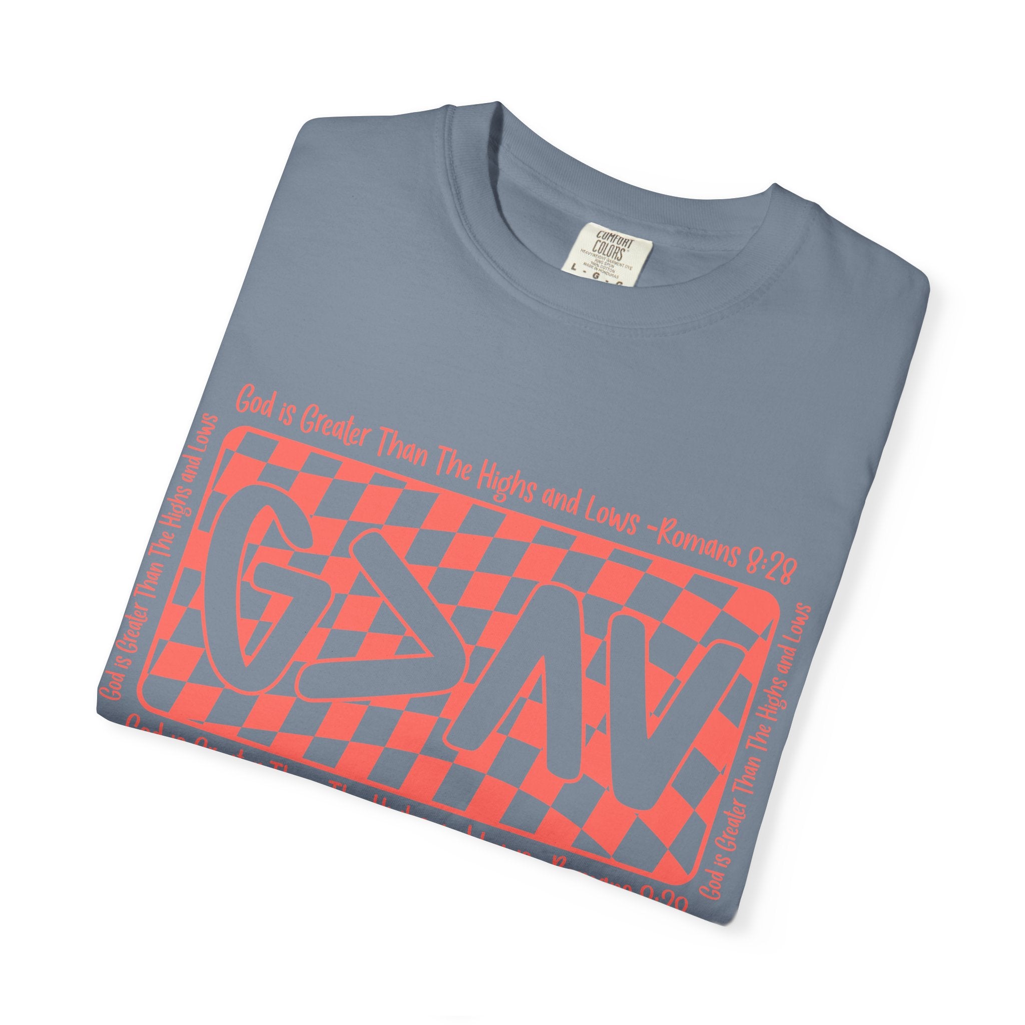Grateful Dead Vibes Checkerboard Graphic T‑Shirt — 'G?AV' Retro Band Tee