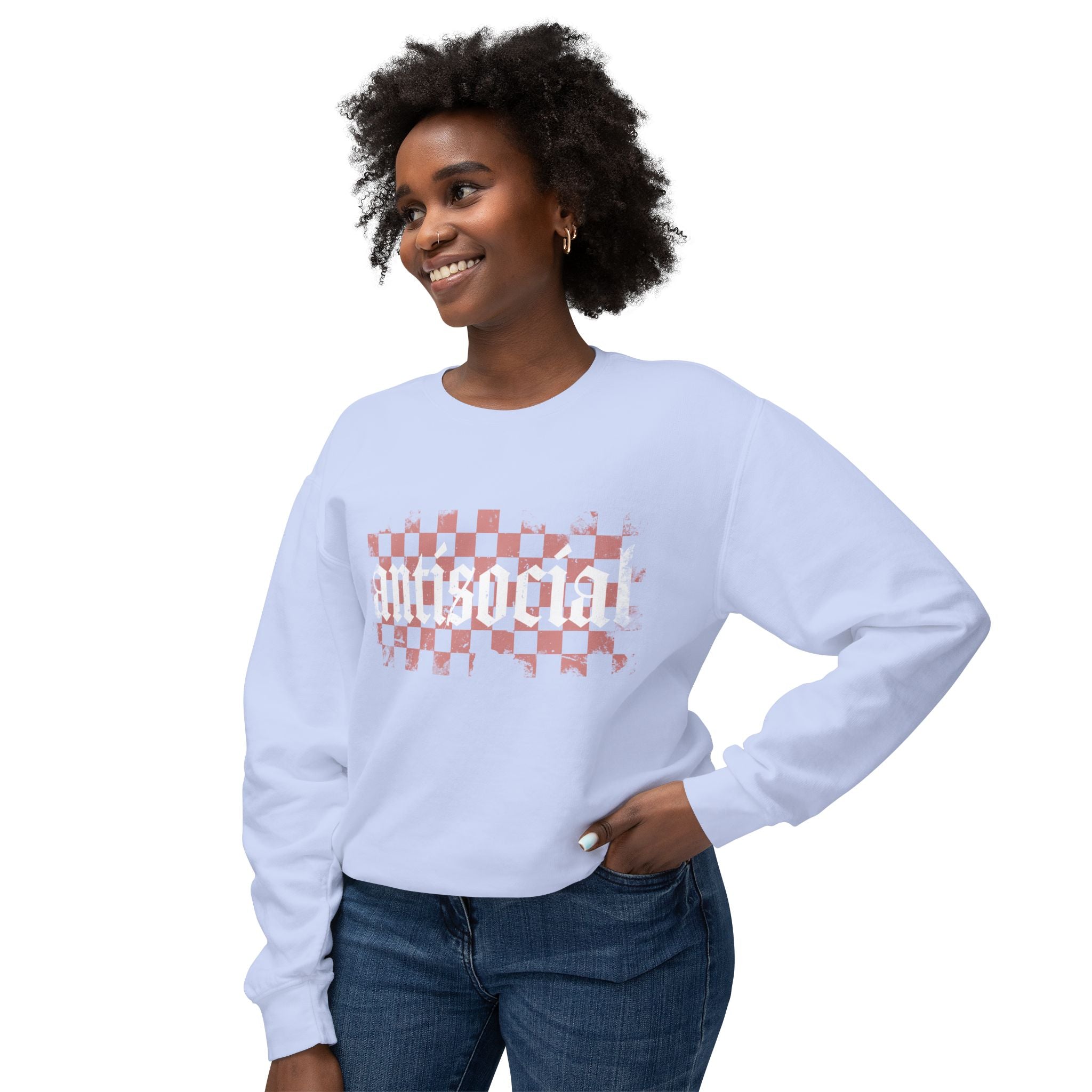 Antisocial Checkerboard Crewneck Sweatshirt