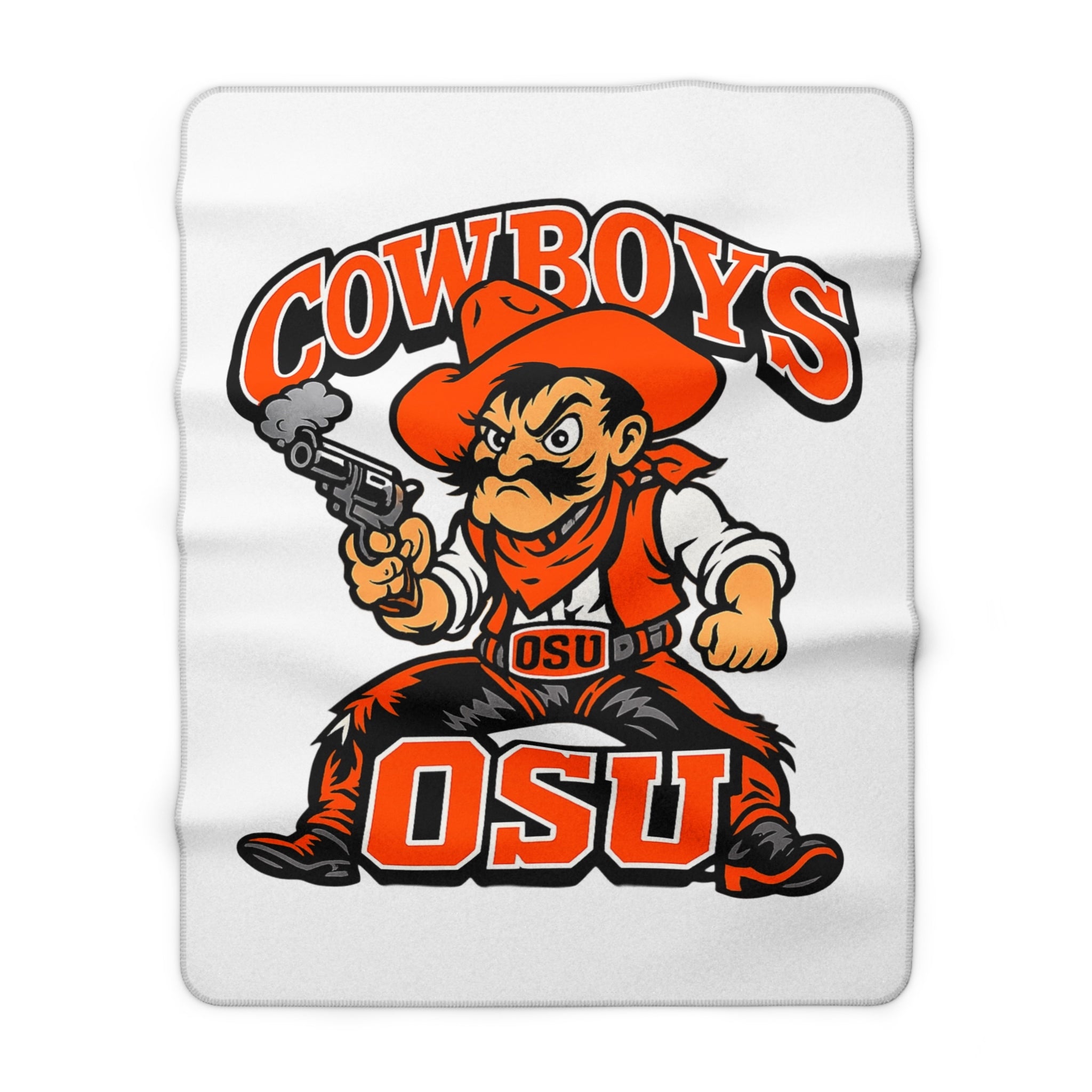 OSU Cowboys Sherpa Fleece Blanket — Cozy Team Logo Throw