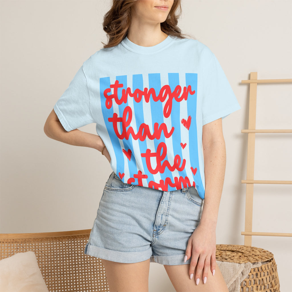 Stronger Than the Storm T-Shirt — Inspirational Heart Graphic Tee