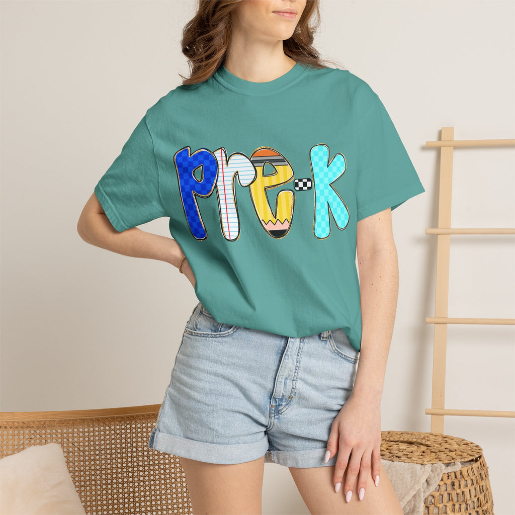 Pre-K Colorful Kids T-Shirt — Playful Preschool Back-to-School Tee