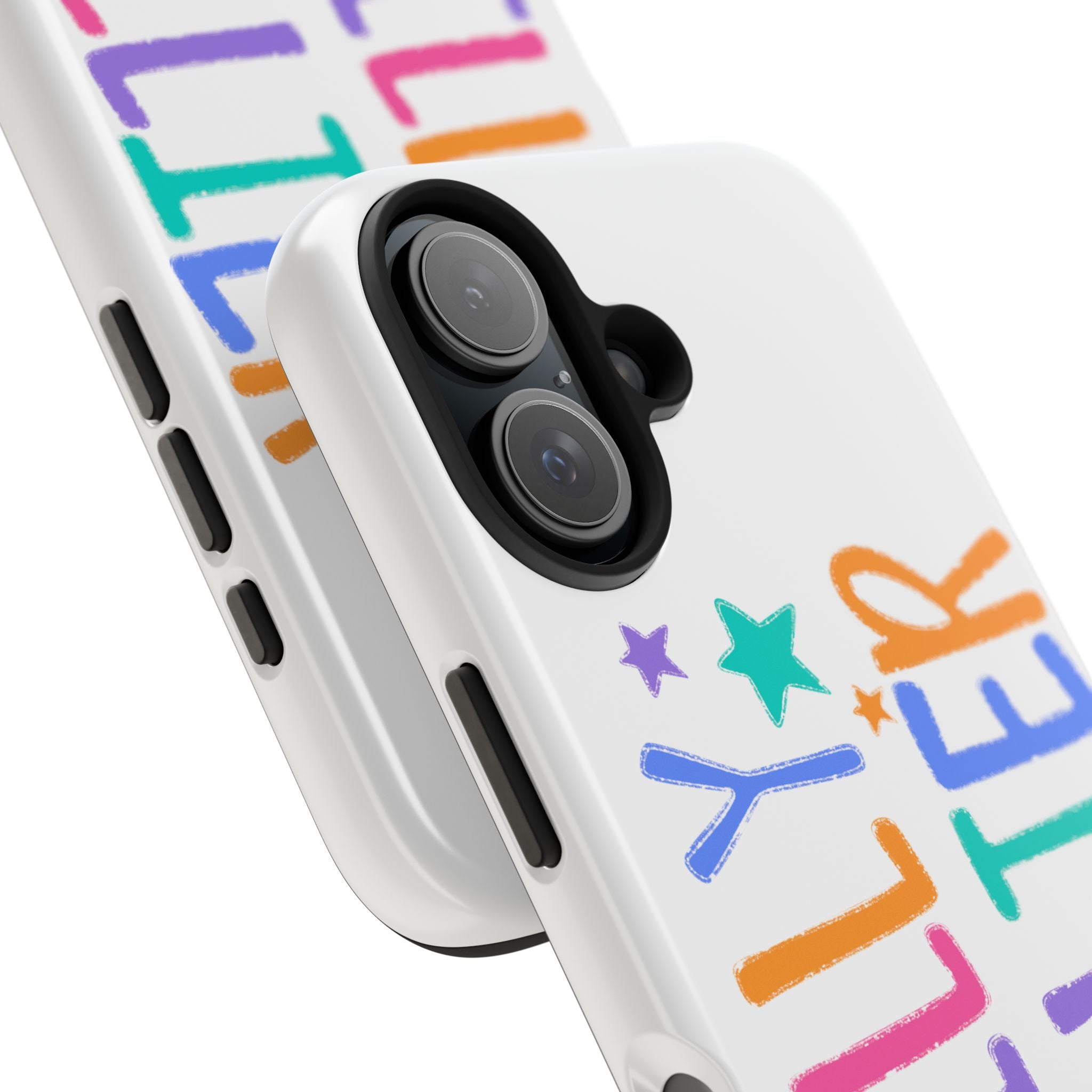 Dilly Dallier Colorful Tough Phone Case — Fun Pastel Stars Protective Cover