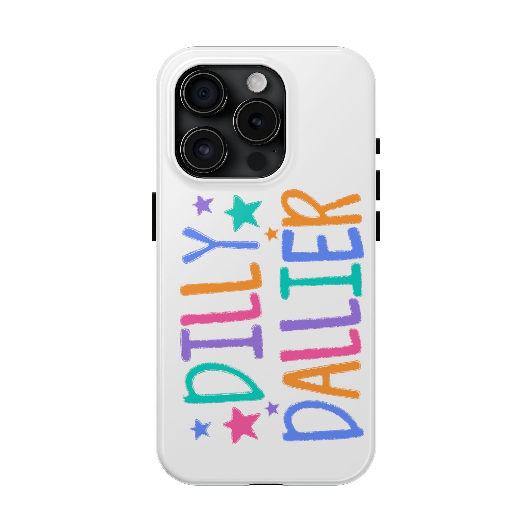 Dilly Dallier Colorful Tough Phone Case — Fun Pastel Stars Protective Cover