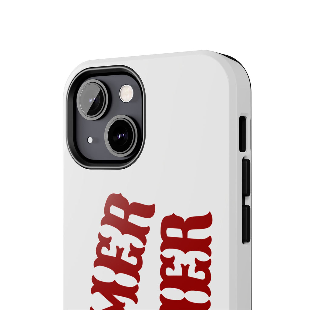 Boomer Sooner Tough Phone Case — Oklahoma Crimson Retro Text Protective Cover