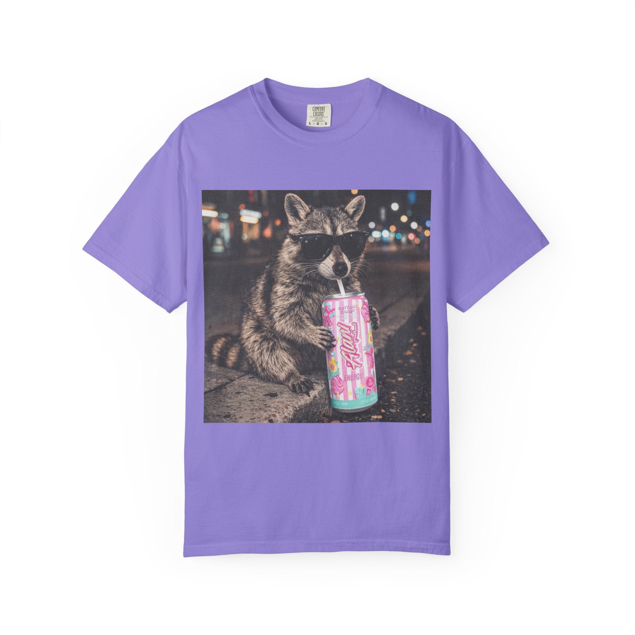 Raccoon Drinking Slushie T-Shirt