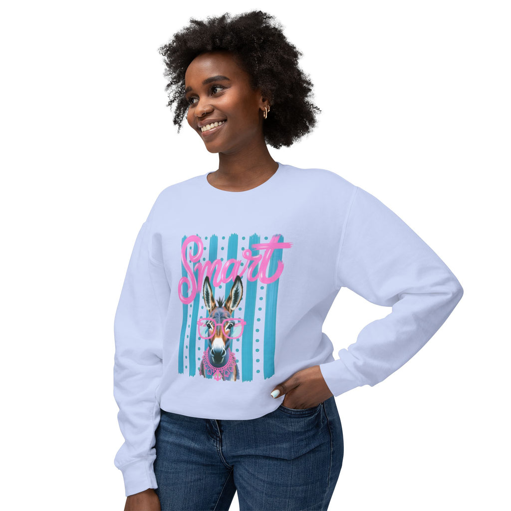 Donkey Sweet Crewneck Sweatshirt — 'Sweet' Colorful Donkey Graphic