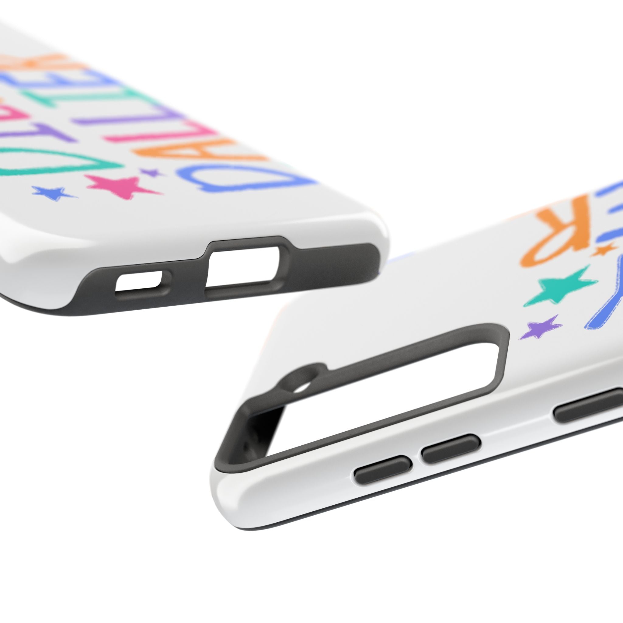 Dilly Dallier Colorful Tough Phone Case — Fun Pastel Stars Protective Cover