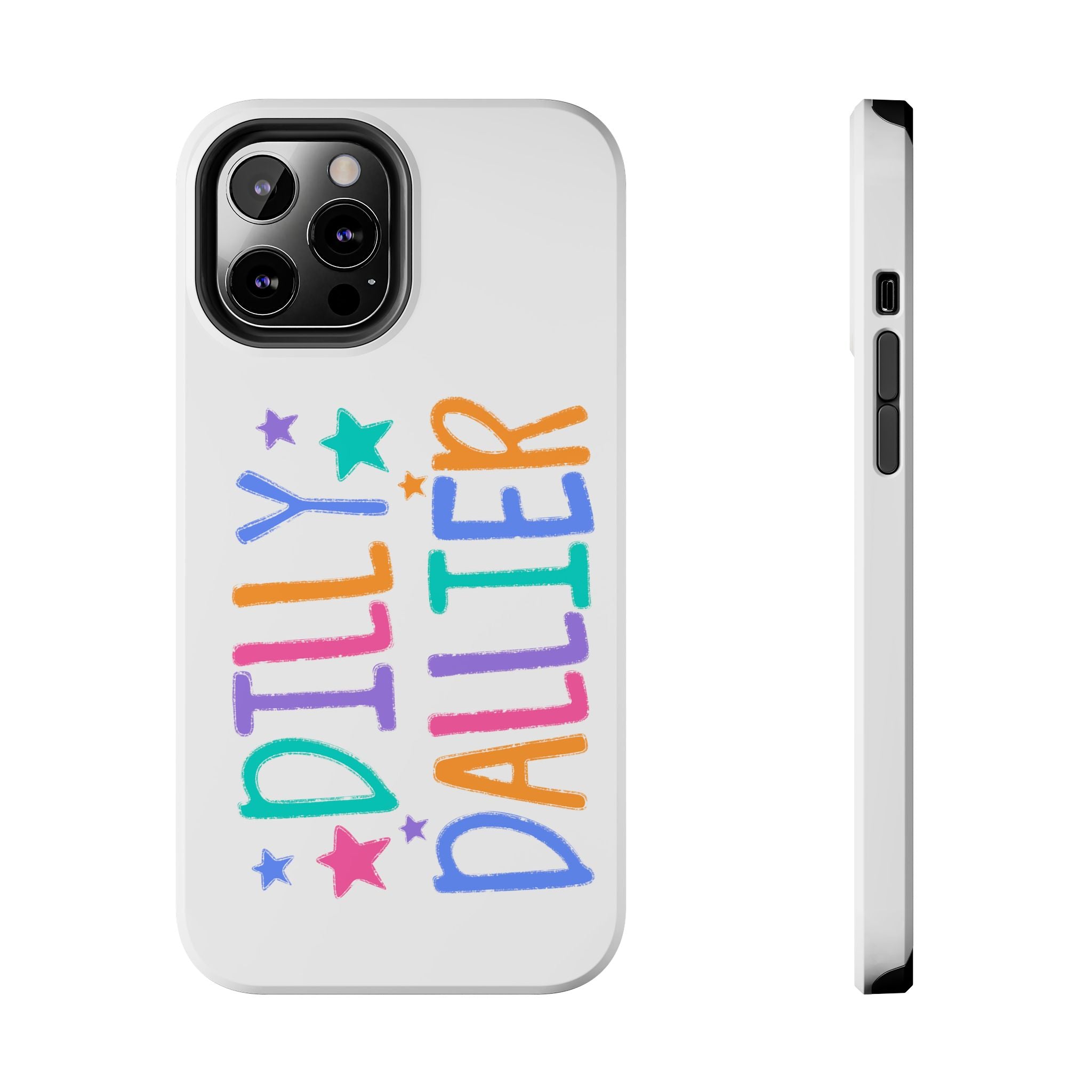 Dilly Dallier Colorful Tough Phone Case — Fun Pastel Stars Protective Cover