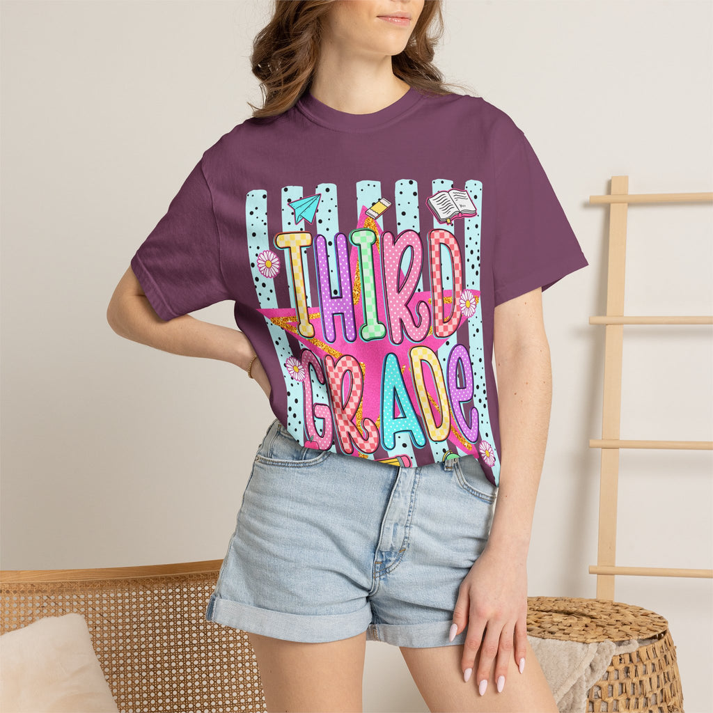 Third Grade T-Shirt — Cute Colorful Back-to-School Tee for Kids & Teachers
