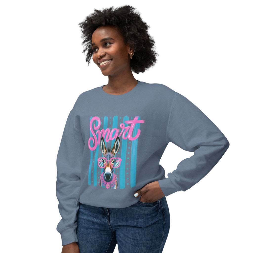 Donkey Sweet Crewneck Sweatshirt — 'Sweet' Colorful Donkey Graphic