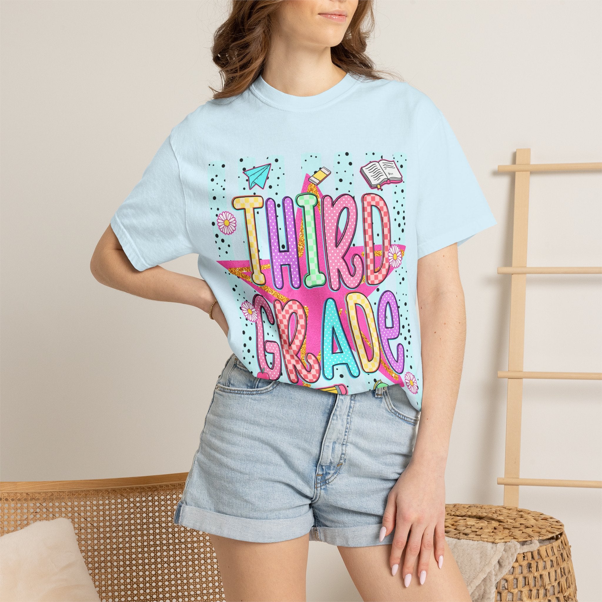 Third Grade T-Shirt — Cute Colorful Back-to-School Tee for Kids & Teachers