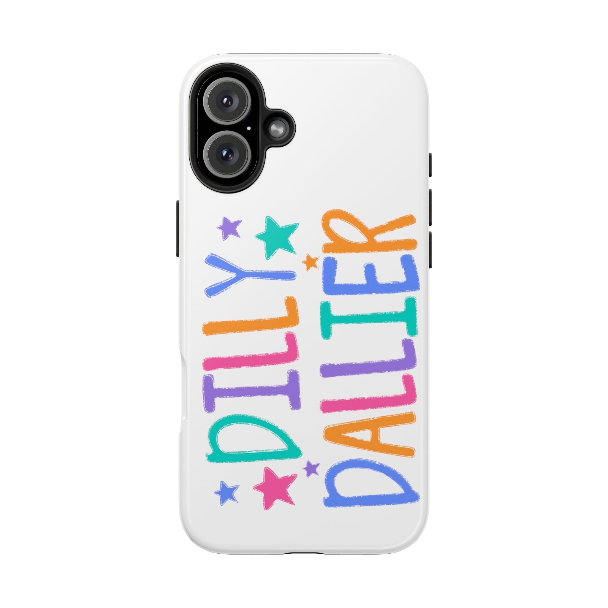 Dilly Dallier Colorful Tough Phone Case — Fun Pastel Stars Protective Cover