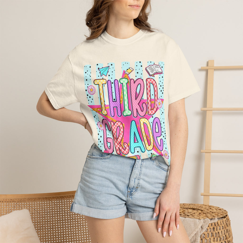 Third Grade T-Shirt — Cute Colorful Back-to-School Tee for Kids & Teachers