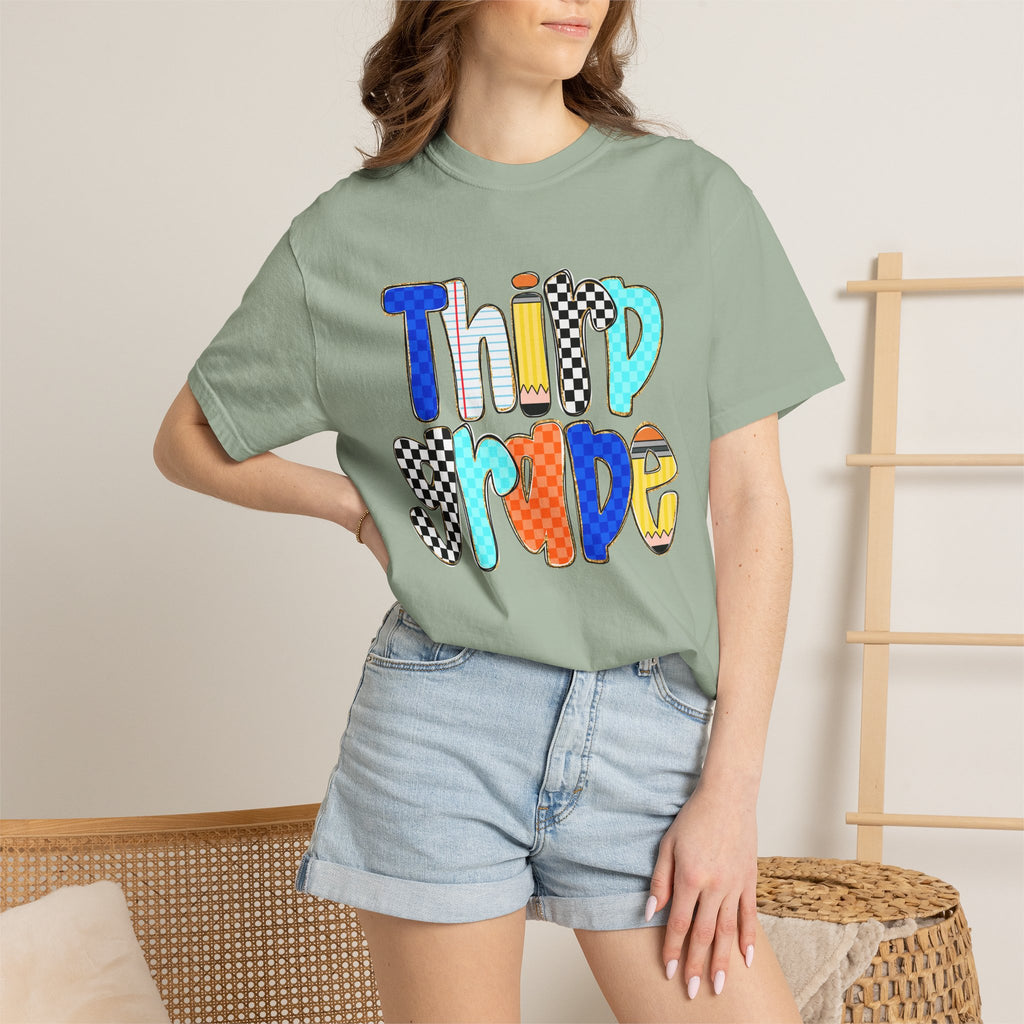 Third Grade T-Shirt — Colorful Retro School Pride Tee