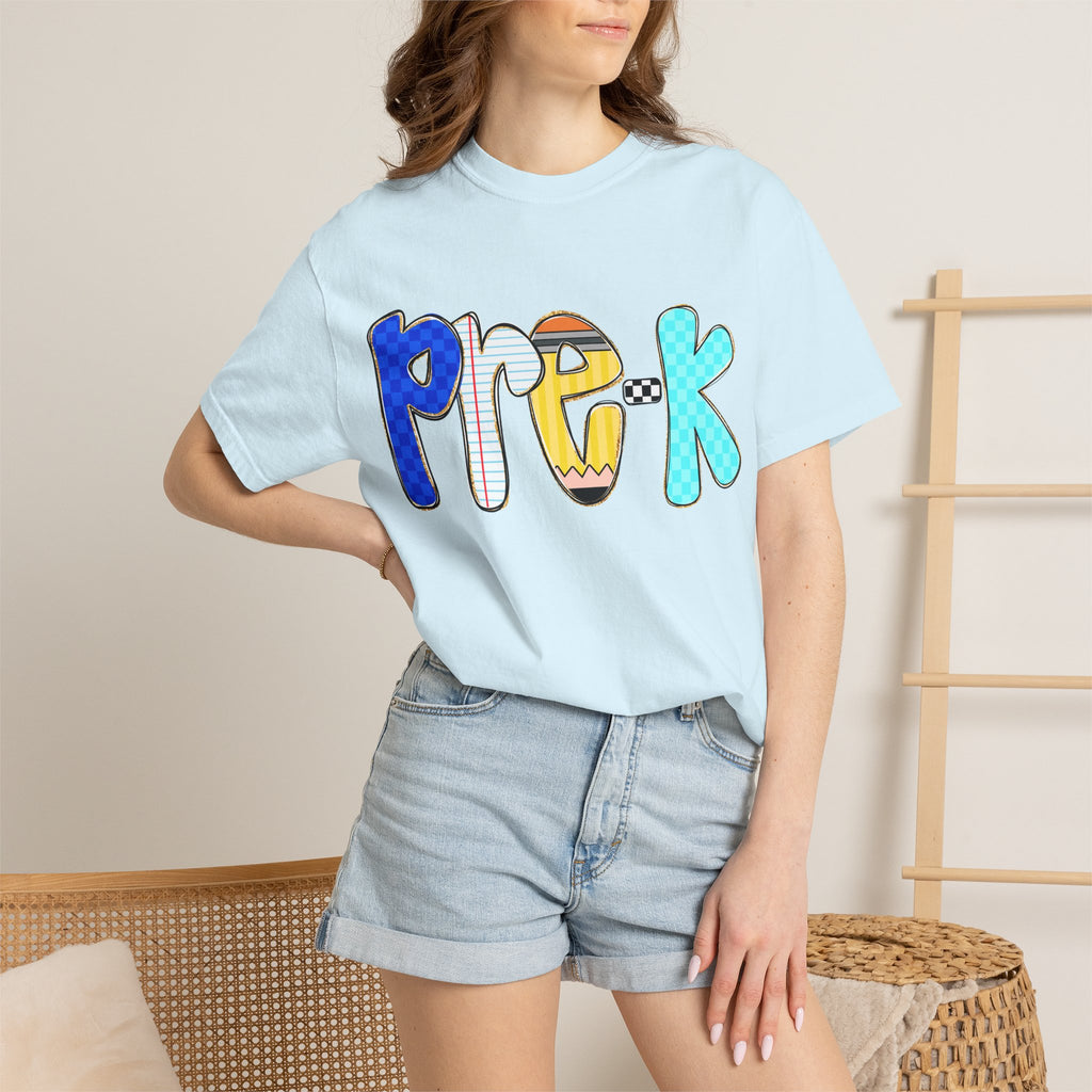 Pre-K Colorful Kids T-Shirt — Playful Preschool Back-to-School Tee