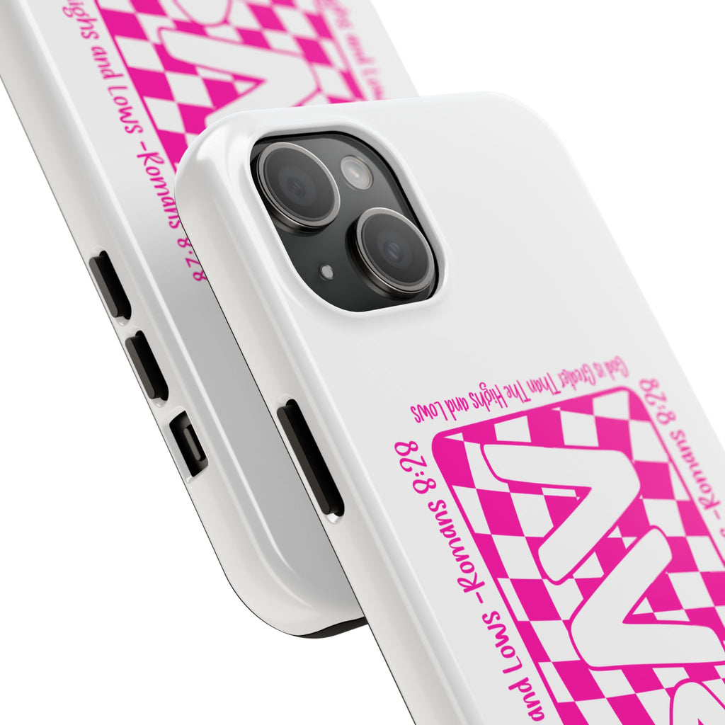 Pink Checker 'GAY' Tough Phone Case — Bold Pride Protective Cover