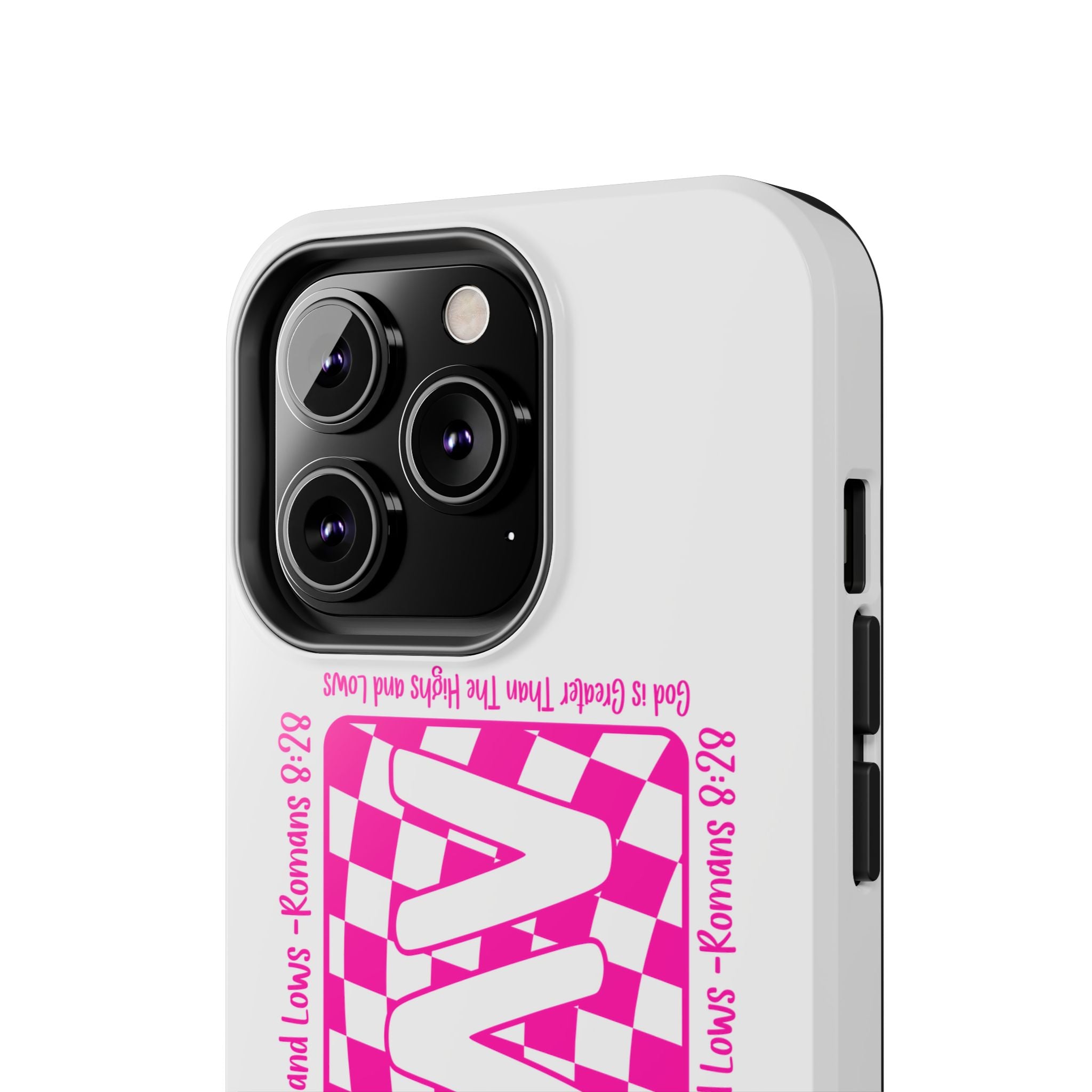Pink Checker 'GAY' Tough Phone Case — Bold Pride Protective Cover