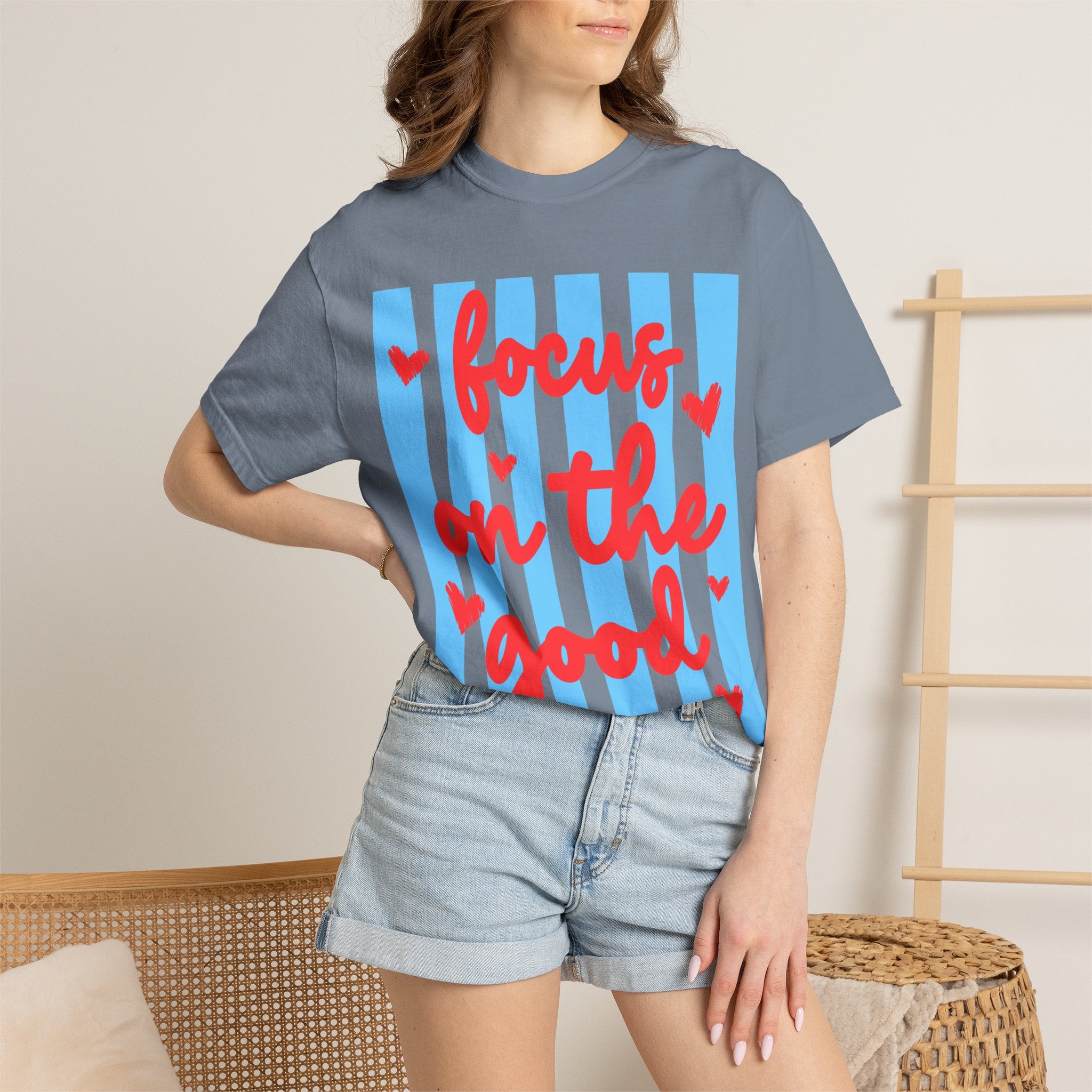 Focus on the Good T-Shirt — Positive Message Graphic Tee